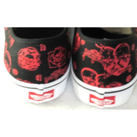 Vans Men's Authentic Love you To Death Black Red Canvas shoes Size 11.5 NIB - Picture 5 of 5